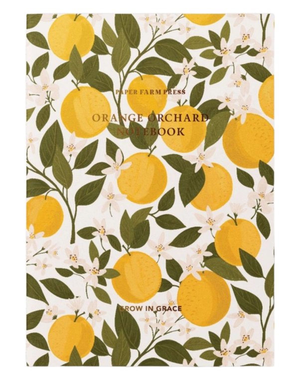 Grow in Grace Orange Orchard Stitched Notebook, 1 of 4