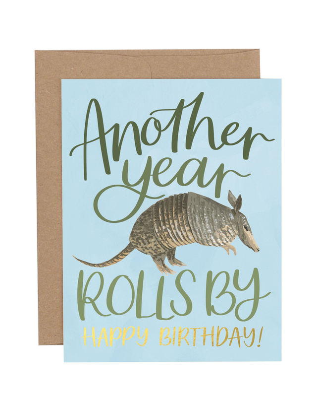 Armadillo Birthday Greeting Card, 1 of 1