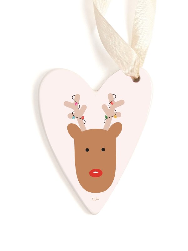 Reindeer Ceramic Christmas Ornament, 1 of 1