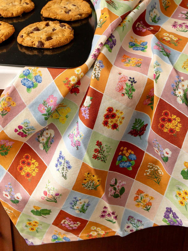 Vintage Blooms Floral Kitchen Tea Towel, 3 of 5