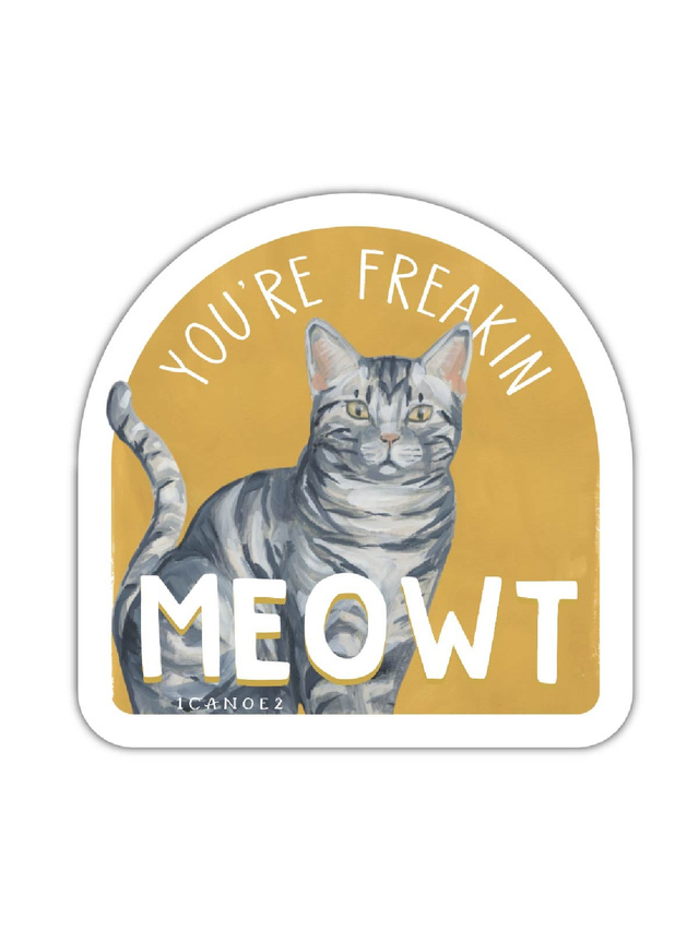 You're Freakin Meowt Cat Decal Sticker, 2 of 3
