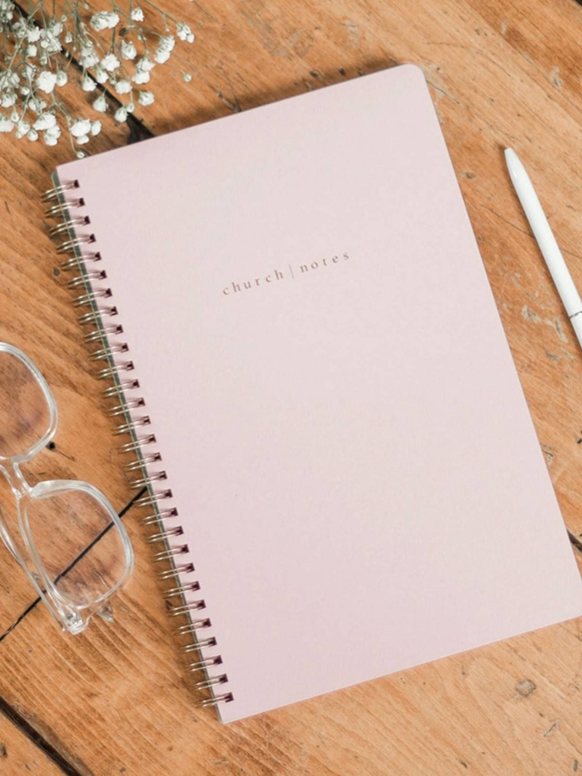 Blush Pink Bible Study Spiral Notebook, 7 of 11