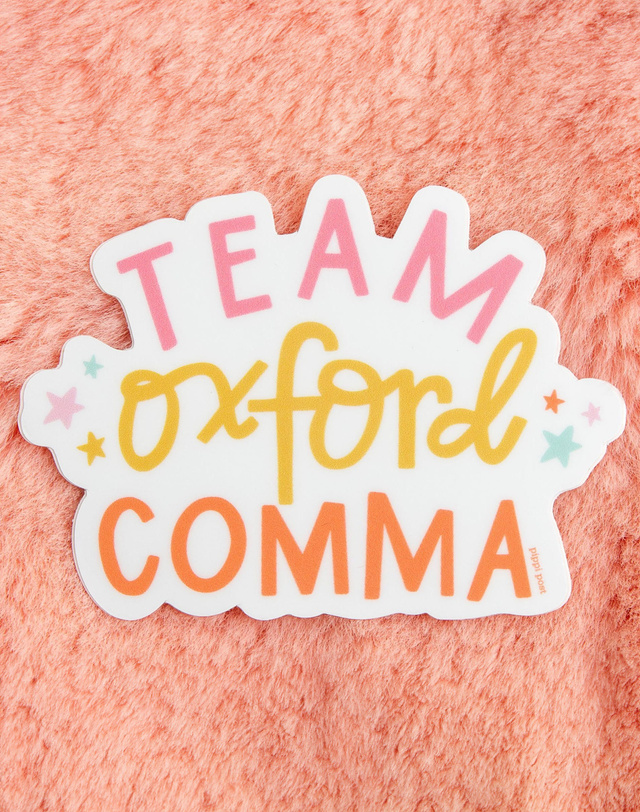 Team Oxford Comma Decal Sticker, 2 of 5
