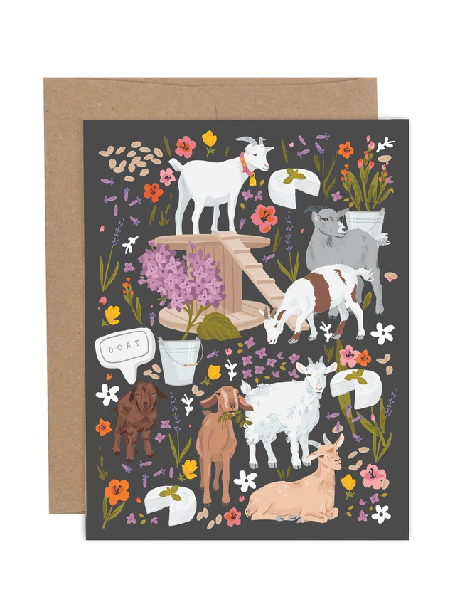 Goats Everyday Greeting Blank Card, 1 of 1