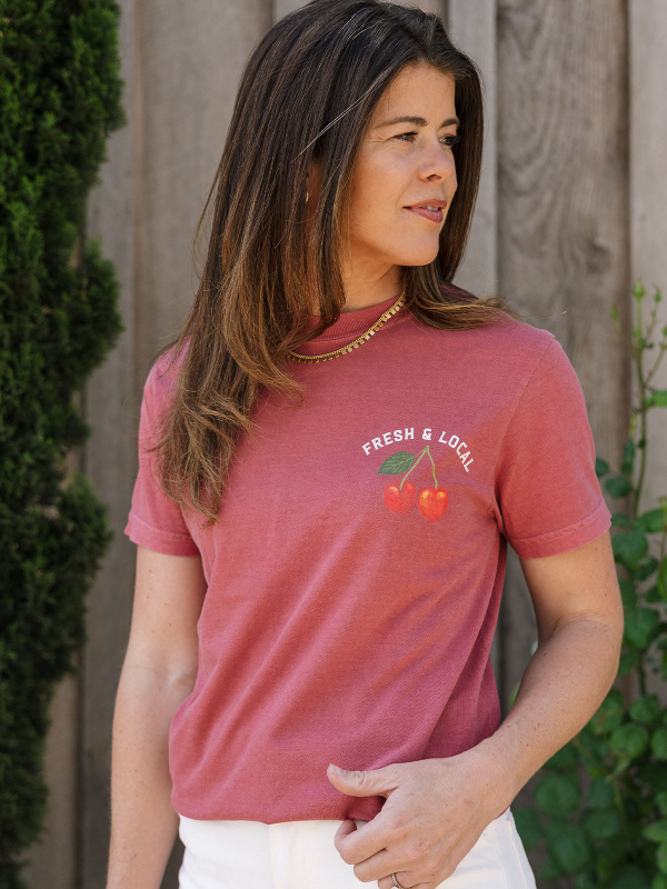 Cherry Grove Farmers Market Tee - Crimson, 1 of 4