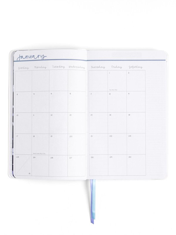Blue Floral & Bows Petite Planner : 2027 Calendar Year, 10 of 14