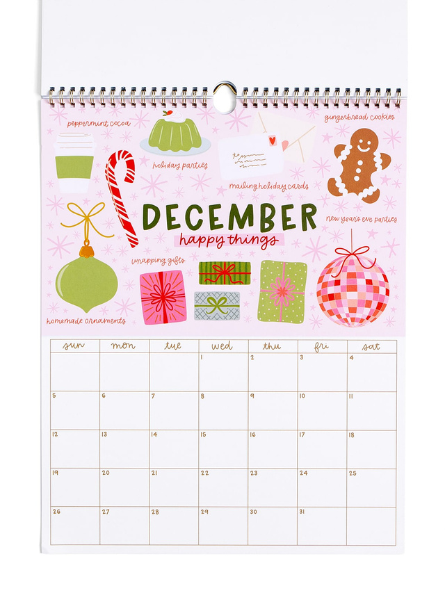 Year of Happy 2027 Spiral Hanging Wall Calendar, 10 of 10