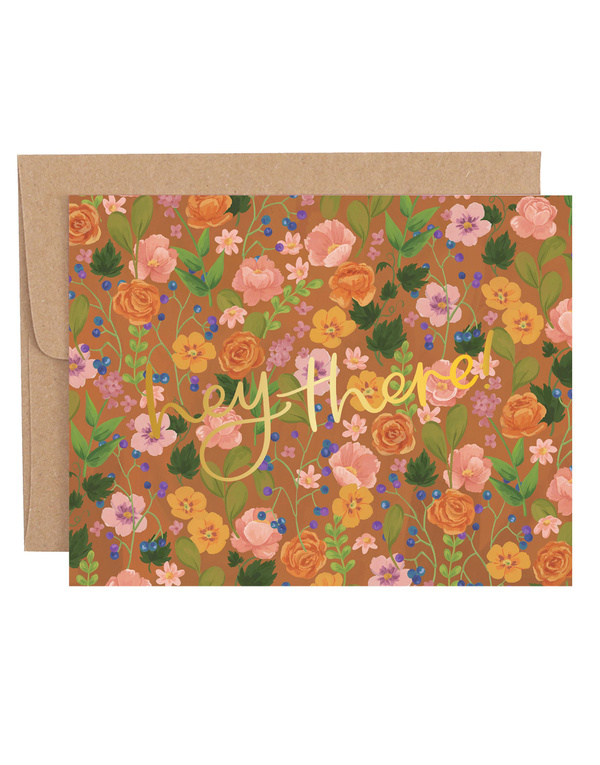 Hey There Bridgette Floral Greeting Card, 1 of 1