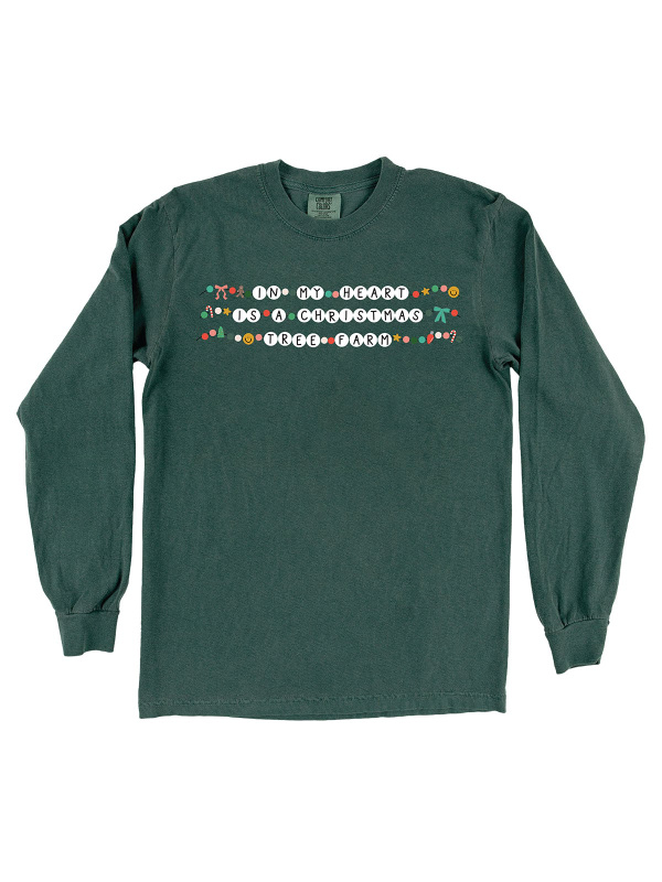 Christmas Tree Farm Swiftie Long-Sleeve Tee - Blue Spruce, 3 of 3