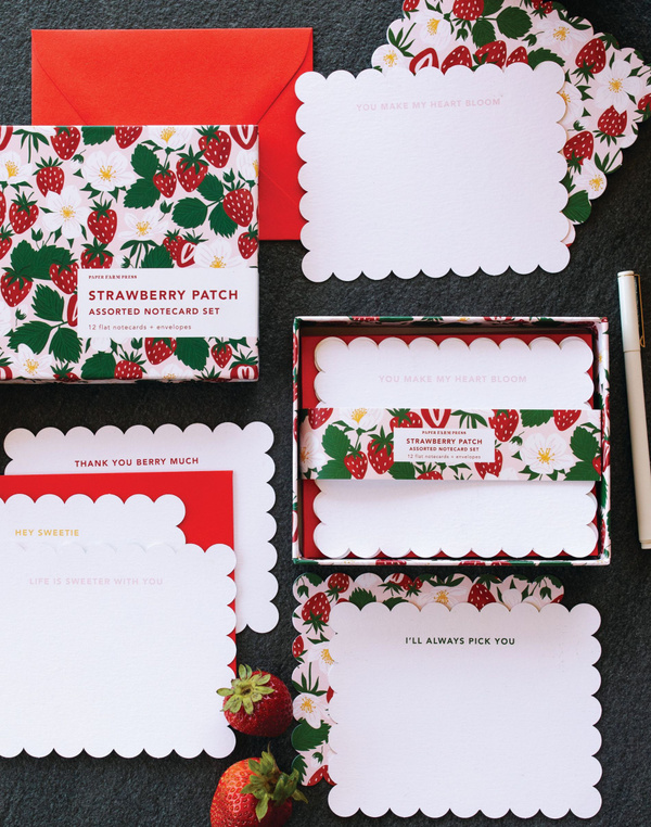 Strawberry Patch Assorted Notecard Set, 3 of 7