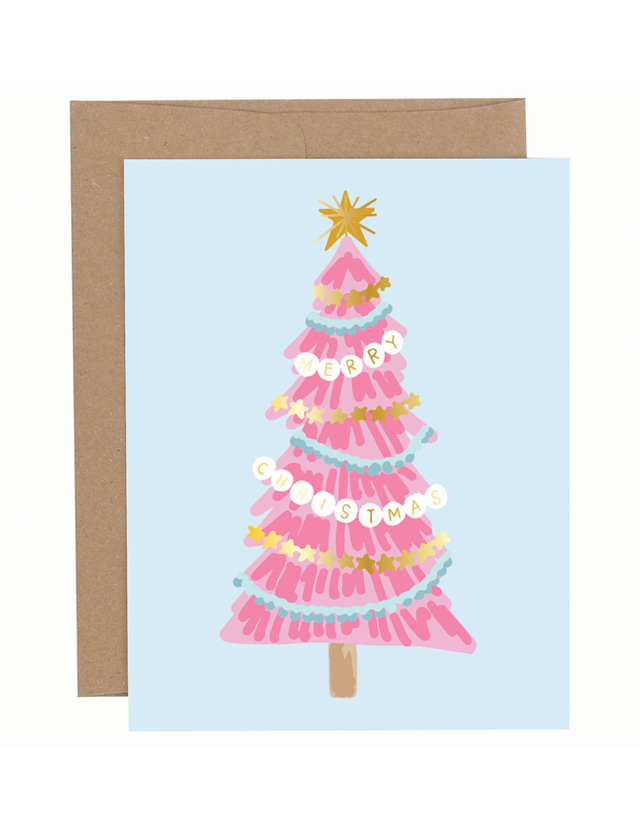 Merry Christmas Friendship Bracelet Greeting Card, 1 of 1