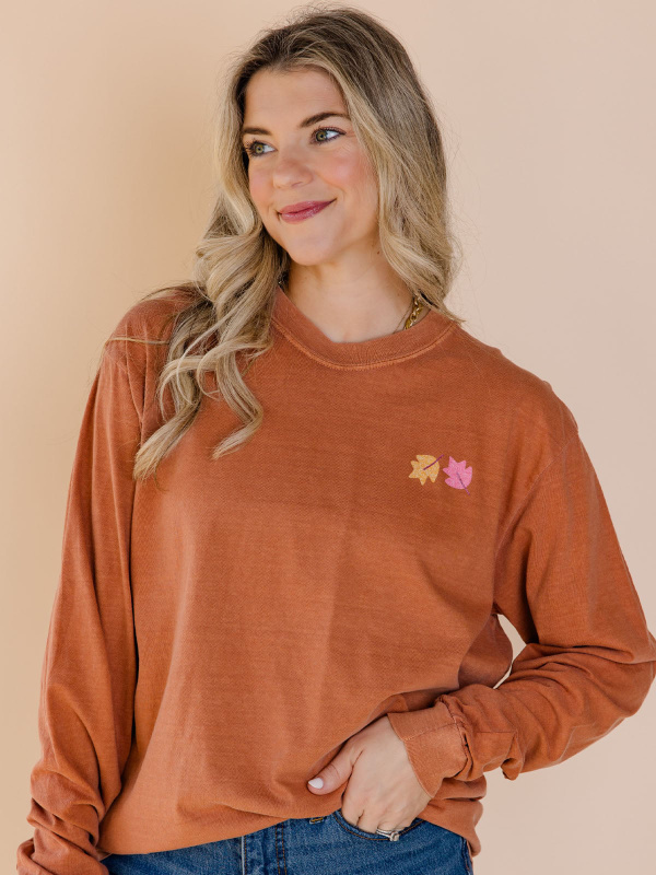 Everything Will Fall Into Place Long-Sleeve Tee - Yam, 2 of 5