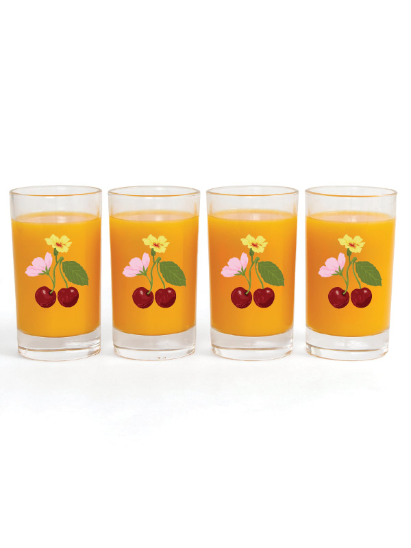 Cherry Grove Floral Mini Juice Glass Set, 1 of 6