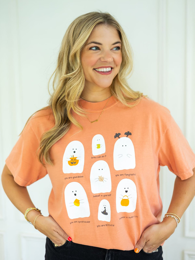 Ghost Affirmations Tee - Terra Cotta, 1 of 3
