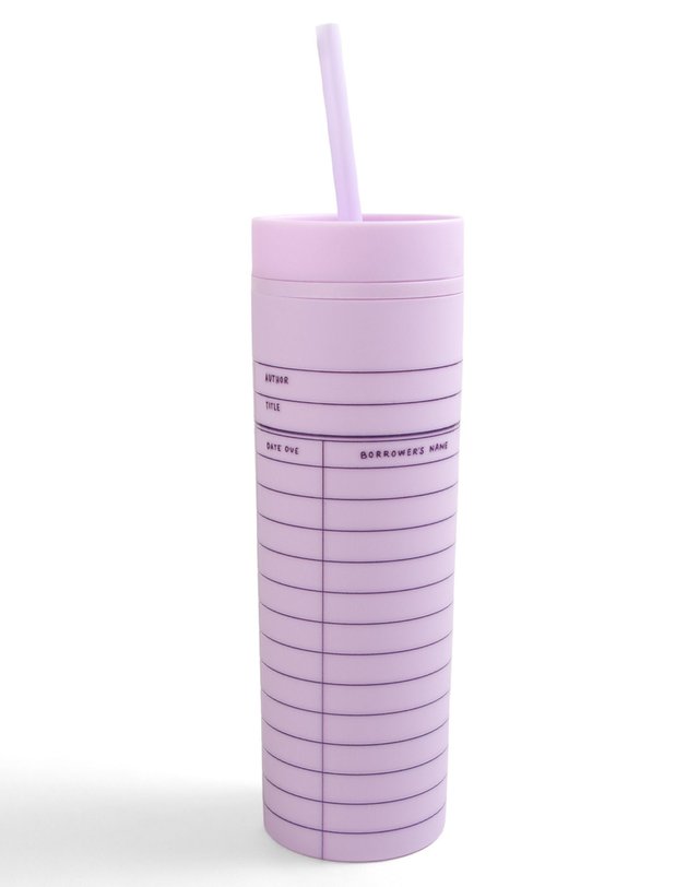Library Card 16oz Skinny Acrylic Tumbler - Lilac, 4 of 4