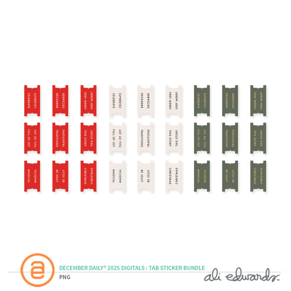 December Daily® 2025 Digital Tab Sticker Bundle, 1 of 1