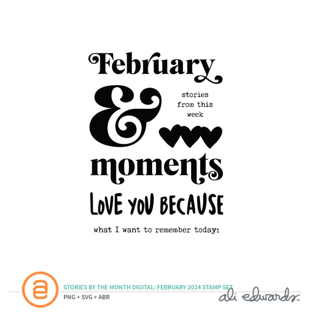 February 2024 3×4 Digital Stamp Set, 1 of 1