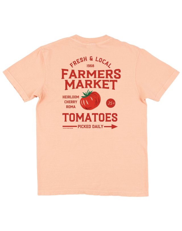 Tomato Vine Farmers Market Tee - Peachy Pink, 4 of 6