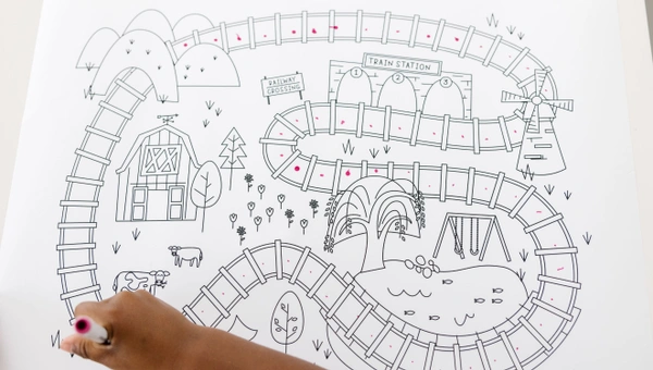 Train Printable Play Mats, 2 of 5