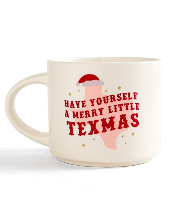 Merry Little Texmas Christmas Western Large Ceramic Mug, 2 of 3