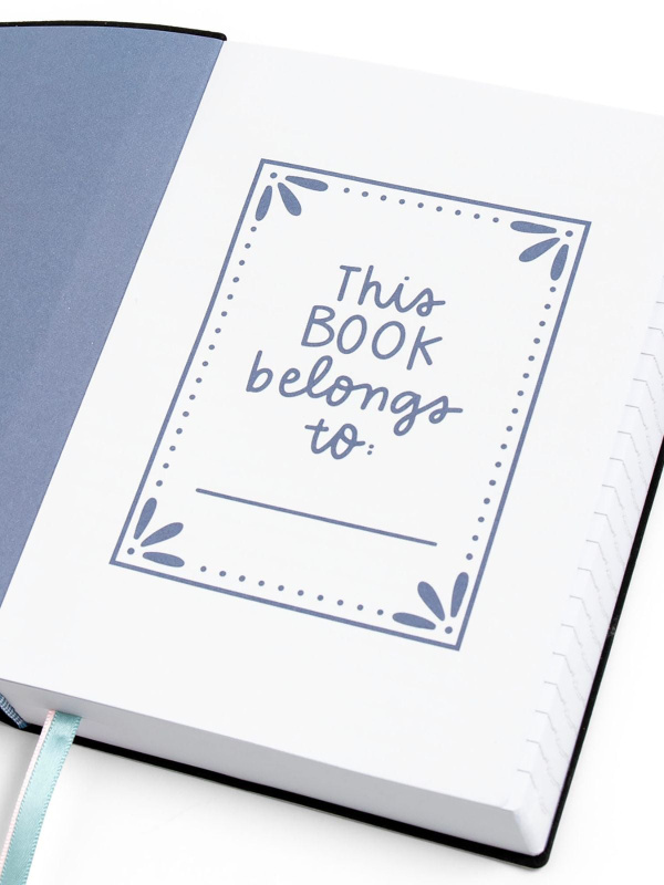 Blue Floral 5×7 Lined Softcover Book Journal, 3 of 4