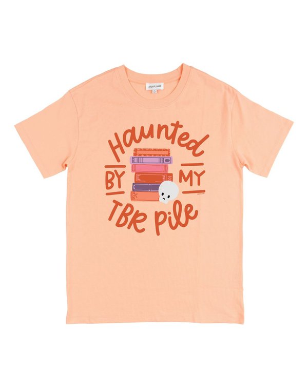 Haunted By My TBR Pile - Pippi Tee - Peachy Pink, 3 of 3
