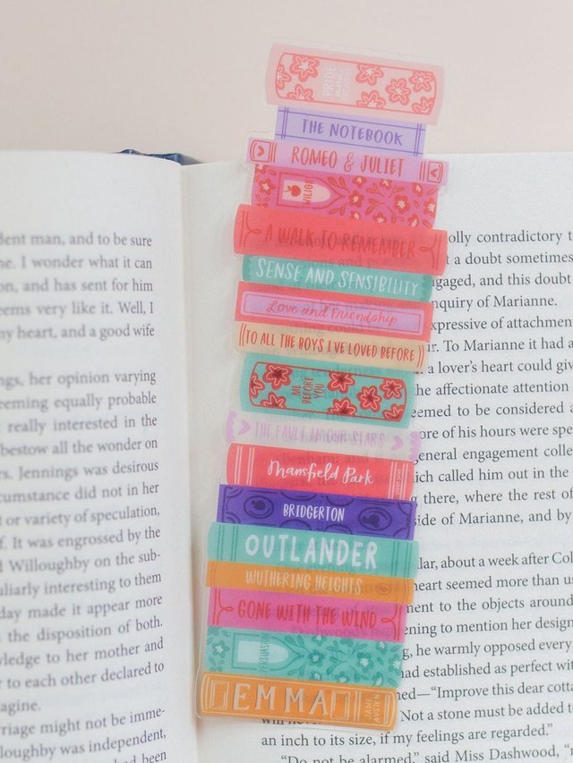 Romance Novels Transparent Bookmark, 1 of 4