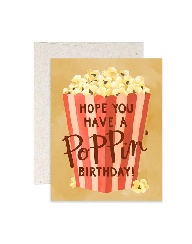 Birthday Popcorn Greeting Card, 1 of 1