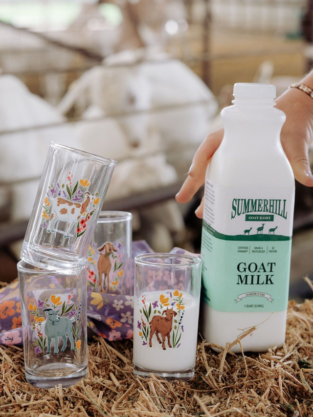 Goats Folk Floral Mini Juice Glass Set, 3 of 6