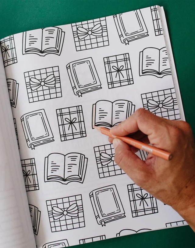 Merry Bookmas Holiday Coloring Book, 2 of 8