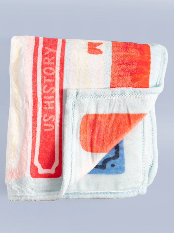 USA American Flag Books Fleece Throw Blanket, 7 of 8