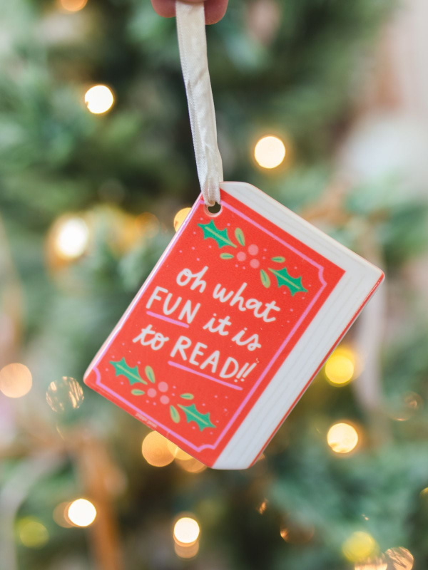 Oh What Fun It Is To Read Christmas Book Ornament, 2 of 3