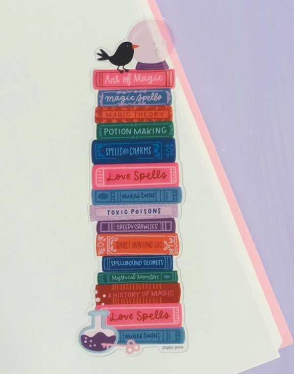Spooky Book Stack Transparent Bookmark, 1 of 4
