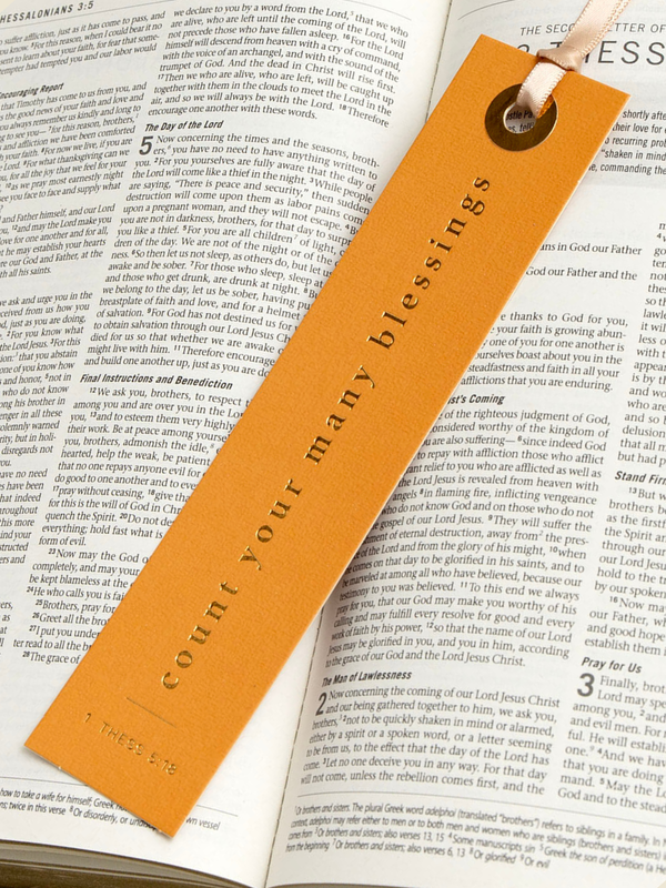 Count Your Many Blessings Scripture Bookmark, 1 of 2