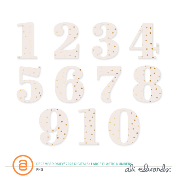 December Daily® 2025 Digital Large Plastic Numbers, 1 of 1
