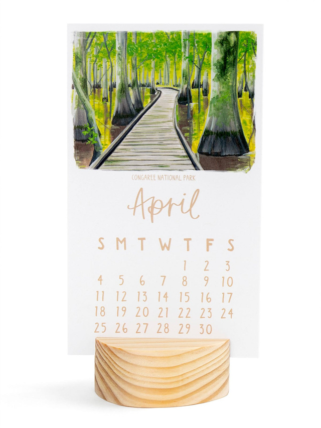 National Parks 2027 Mini Desk Calendar + Wooden Block, 2 of 8