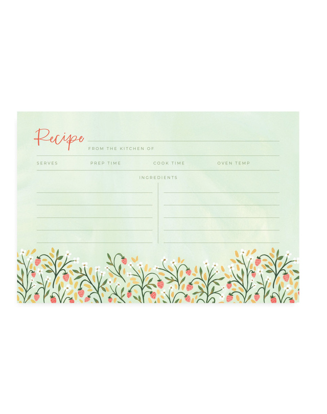 Strawberry Meadow Tin Recipe Box, 4 of 5