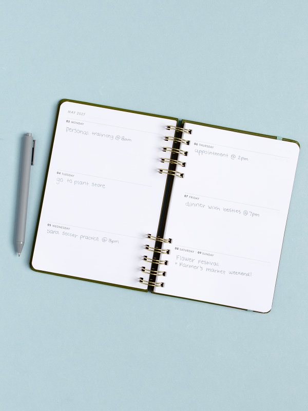 Green Spiral Planner - 2027 Calendar Year, 2 of 7