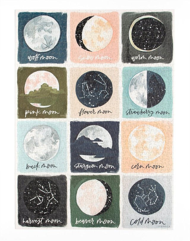 Painted Moons - 1,000 Piece Jigsaw Puzzle, 4 of 9