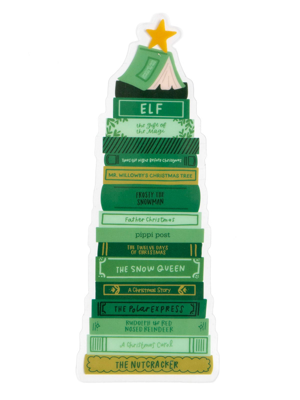 Classic Christmas Book Stack Transparent Bookmark, 2 of 2