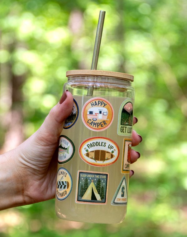 The Great Outdoors 16oz Glass Can, 1 of 4