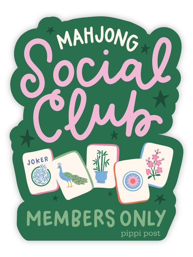 Mahjong Social Club Decal Sticker, 2 of 2