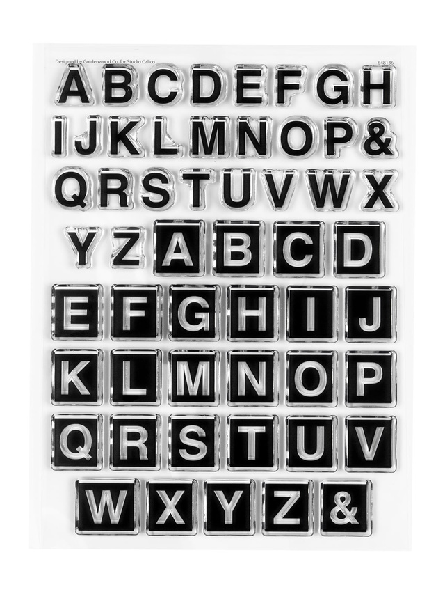 Stamp Set : 6×8 Block Alphabet, 1 of 4
