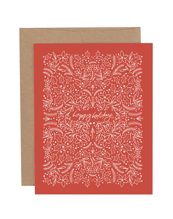 Holiday Tiny Floral Greeting Card, 1 of 1