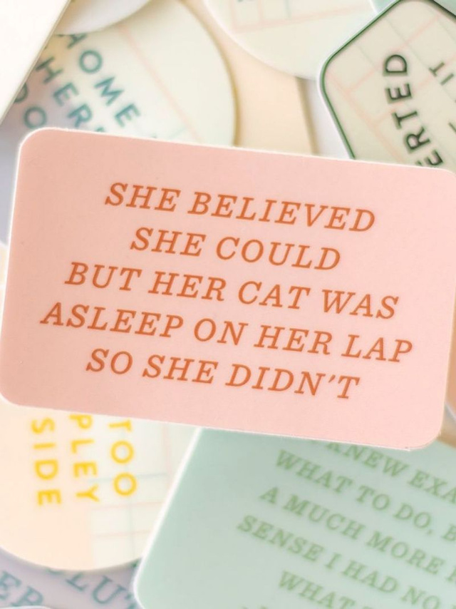 But Her Cat Was Asleep Decal Sticker, 2 of 2