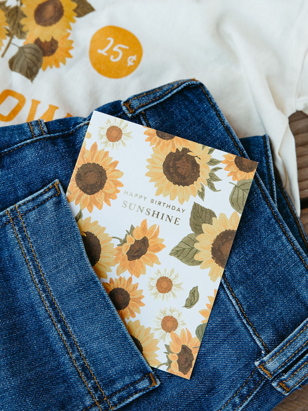 Happy Birthday Sunshine Sunflower Greeting Card, 2 of 2