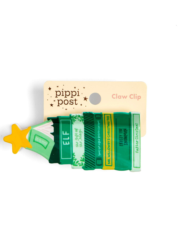 Classic Christmas Book Stack Claw Hair Clip, 1 of 3
