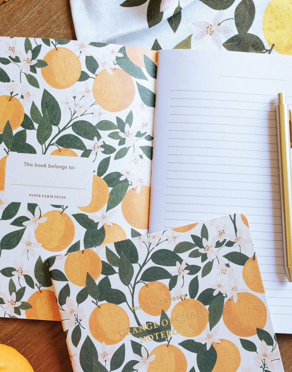Grow in Grace Orange Orchard Stitched Notebook, 3 of 4