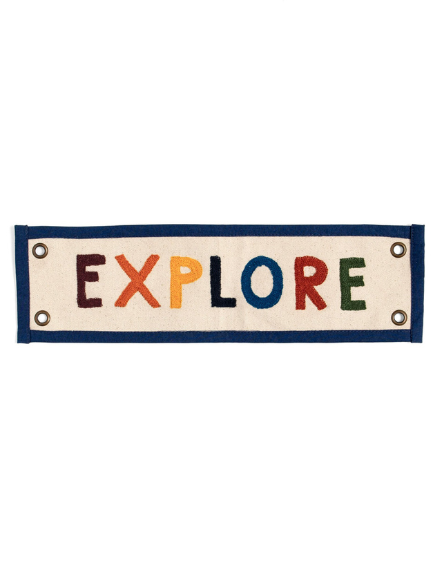 Explore Embroidered Canvas Banner, 3 of 4