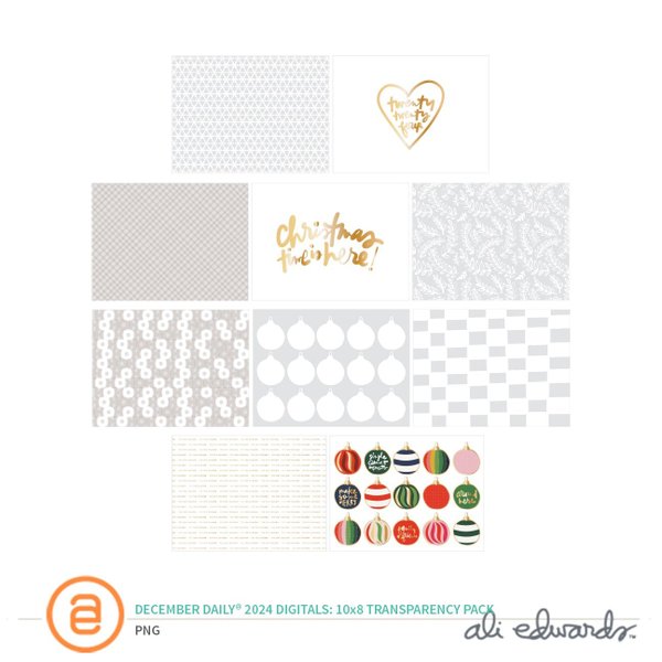 December Daily® 2024 Digital 10×8 Transparency Pack, 1 of 1